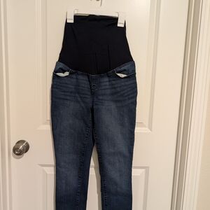 Isabel Maternity by Ingrid & Isabel Dark Blue Jeans with Black Maternity Panel